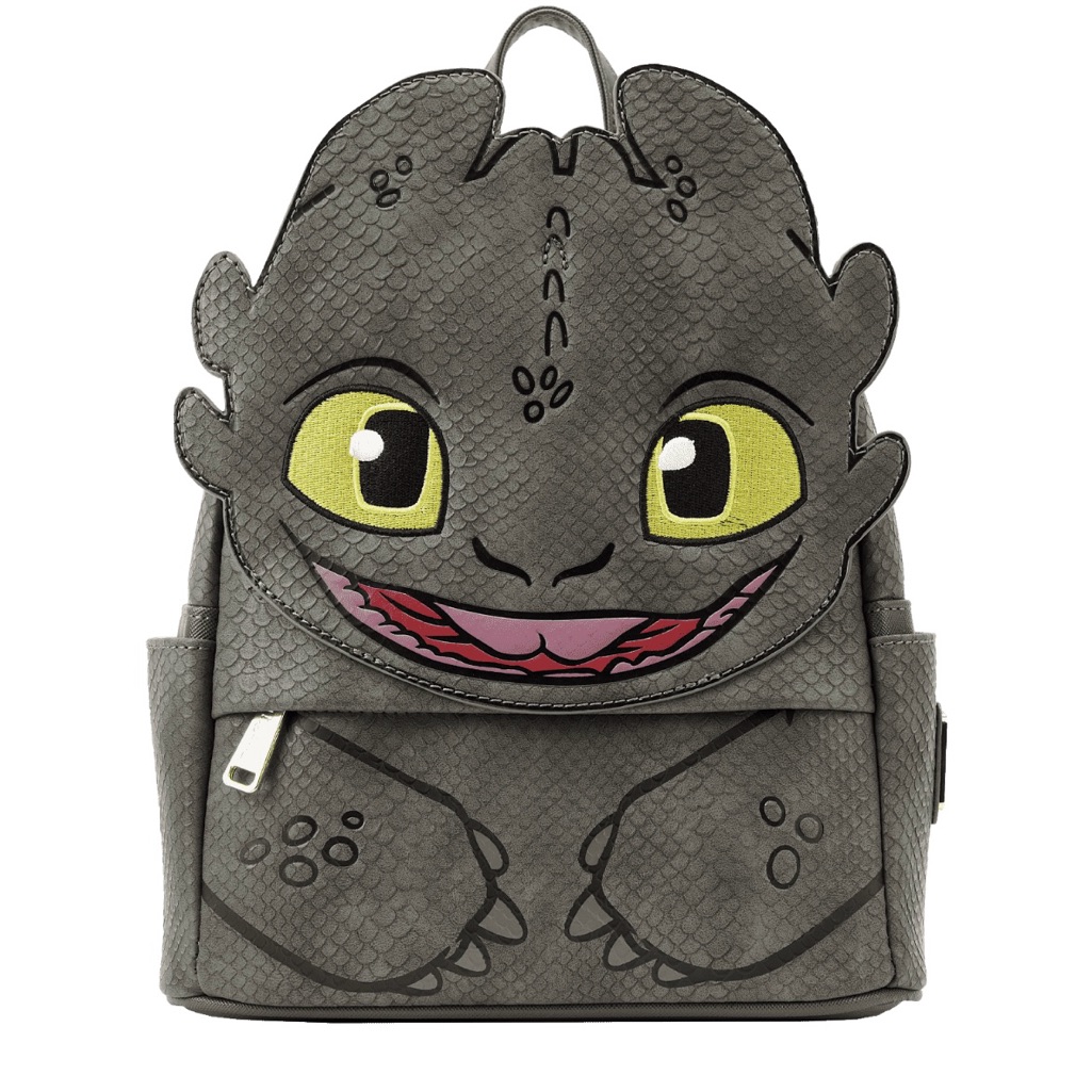 Toothless And How To Train Your Dragon Gray Backpack With Yellow Eyes Loungefly